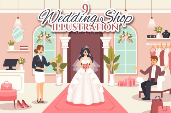 9 Wedding Shop Illustration: Crafting Timeless Romance