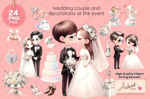 Capturing the Magic: Wedding Couple & Decorations at the Ev