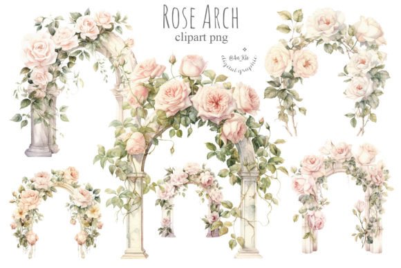 Designing with Elegance: The Rose Arch Wedding Decor Font