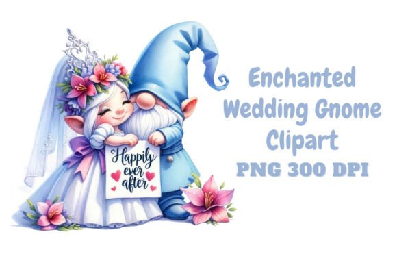 Enchanted Wedding Gnome Clipart: A Touch of Fairytale Magic