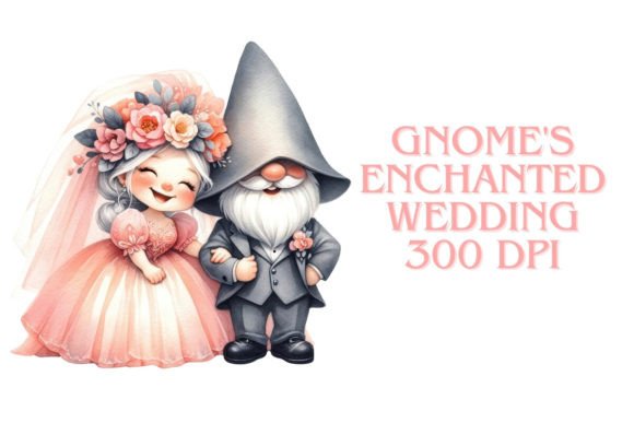 Gnome's Enchanted Wedding: A Fairytale in Clipart