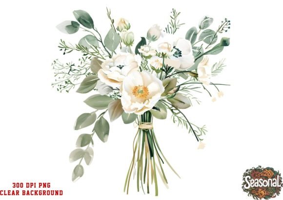 Mint Green Wedding Clipart: Fresh Florals for Spring