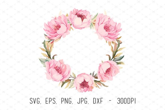 Soft Pink Peony Frames for Elegant Design Projects