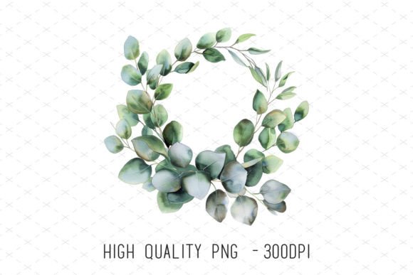 Watercolor Eucalyptus Wreath Clipart: A Designer's Favorite